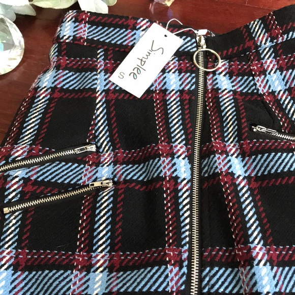 NWT Simplee Zip Skirt - Picture 2 of 8